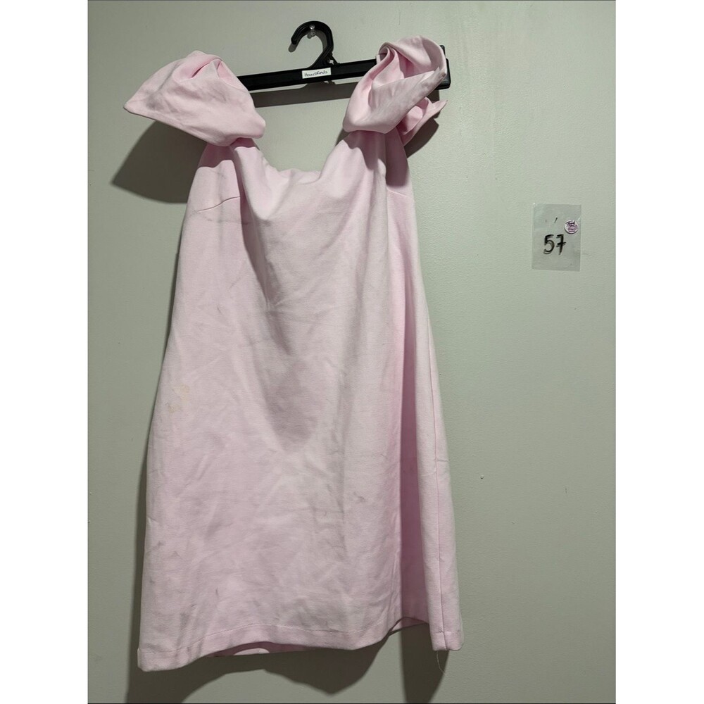 Wild Fable Vibrant Pink Off The Shoulder Bow Sleeve Shift Mini Dress NWT Size M